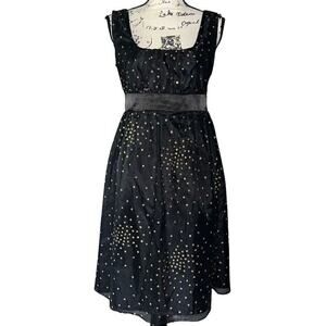 Tiana B black gold sleeveless tulle dress 6